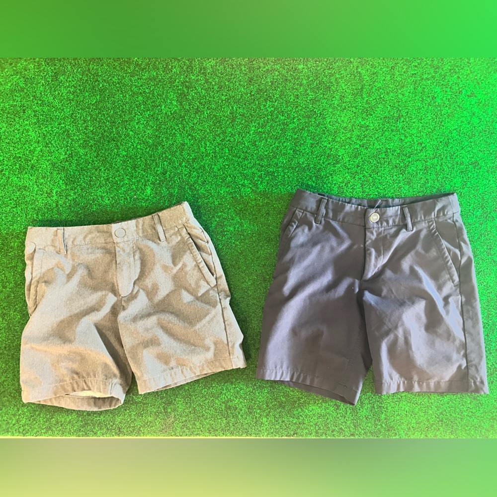 All In Motion Boys 8 Golf Shorts x 2 (Gray and Navy)